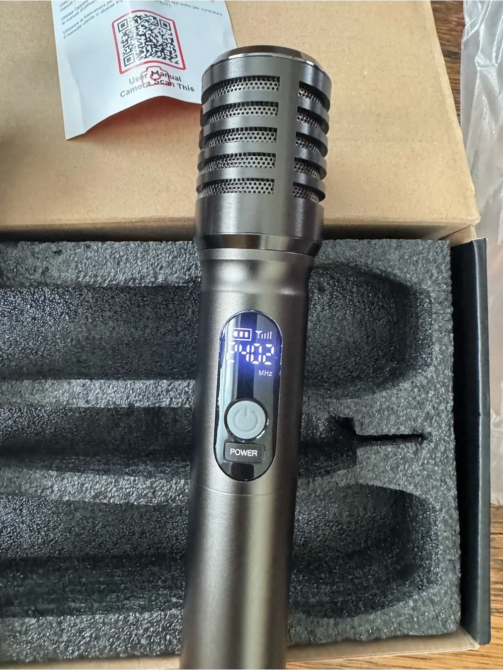 Wireless Handheld Microphone Duo - Metallic Gray
